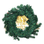 30cm Christmas Artificial Wreath with Xmas Baubles Bells Bow Knots