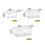 3Pcs Transparent Stackable Bento Lunch Box Set