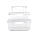 3Pcs Transparent Stackable Bento Lunch Box Set