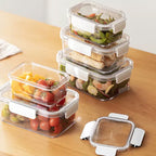 3Pcs Transparent Stackable Bento Lunch Box Set