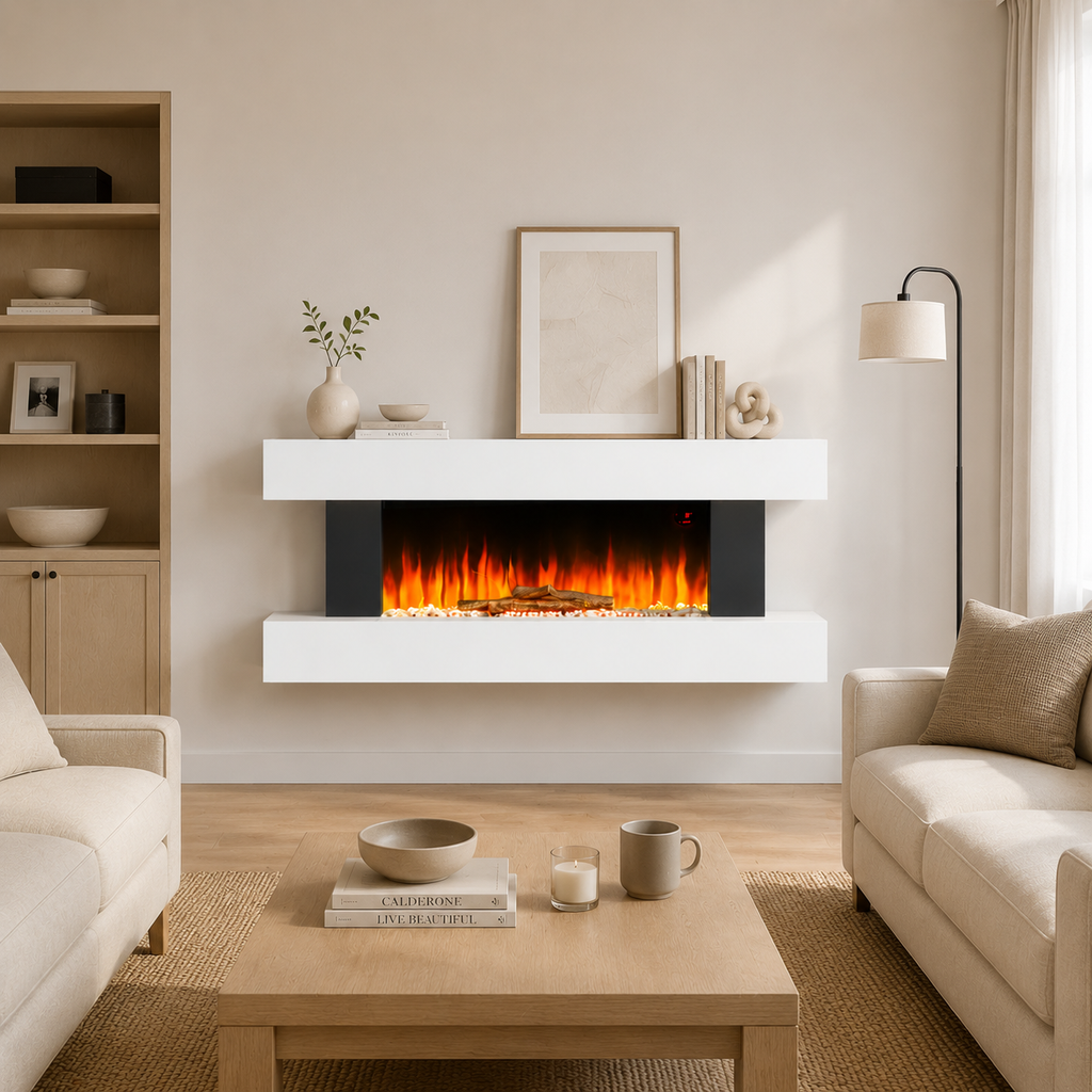 52 Inch MDF Electric Fireplace Suite with WiFi App and Remote Control