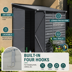 4.6x9 ft Wide Outdoor Lockable Steel Storage Shed