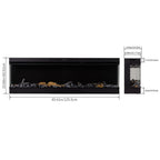 50/60/70'' 3 Side Electric Fireplace with Remote Control