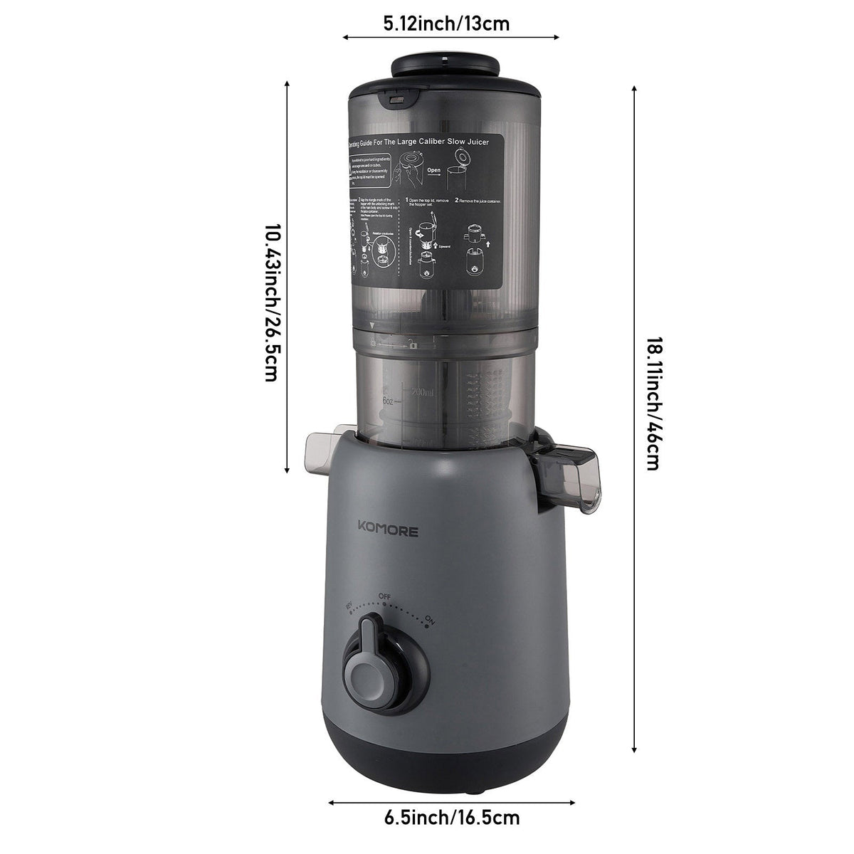 200W Cold Press Juicer Slow Masticating Machine