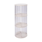 3-Tier Plastic Round Rotating Bookshelf