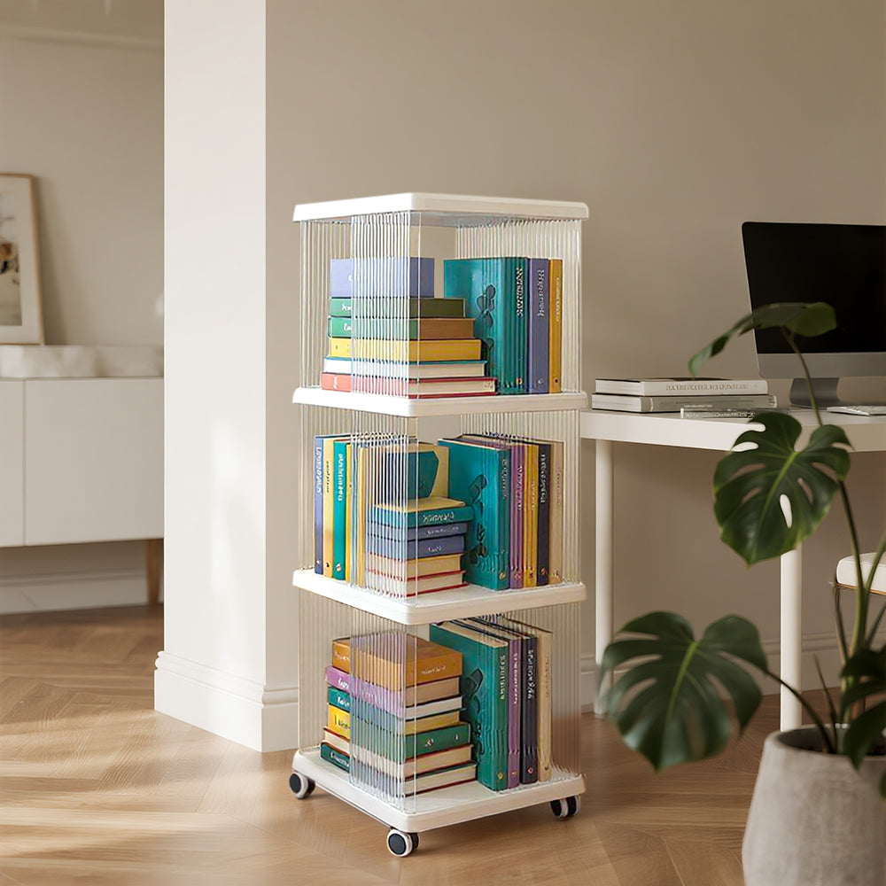3-Tier Plastic Square Bookshelf