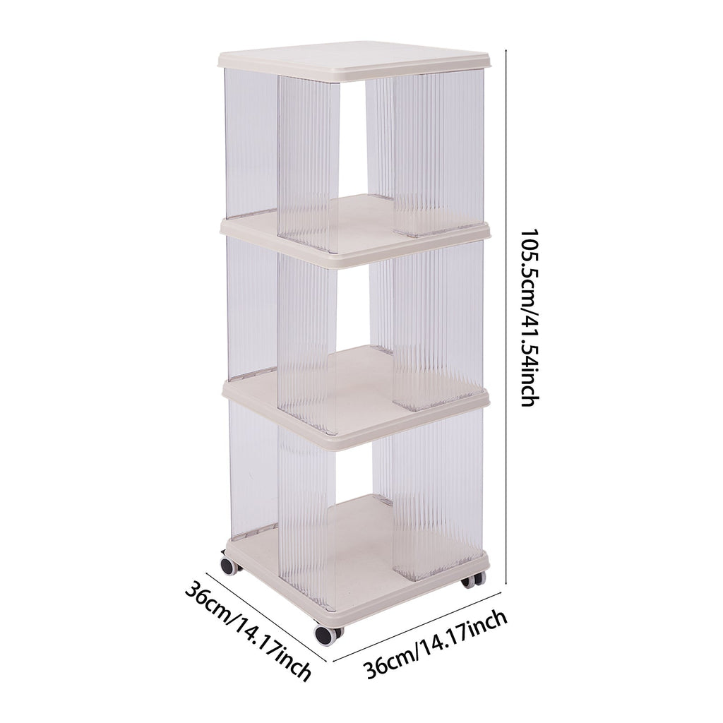 3-Tier Plastic Square Bookshelf
