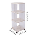 3-Tier Plastic Square Bookshelf