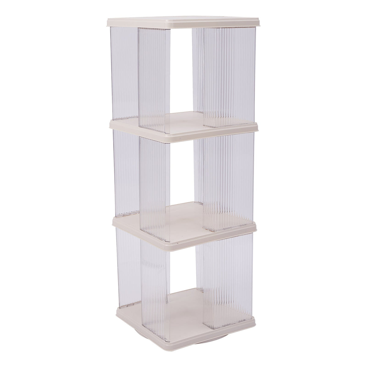 3-Tier Plastic Square Bookshelf