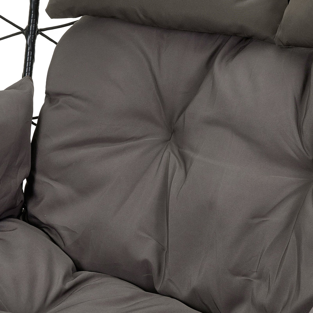 2-Seater Swing Hanging Egg Chair with Metal Stand