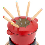 2L Cast Iron Fondue Pot Set