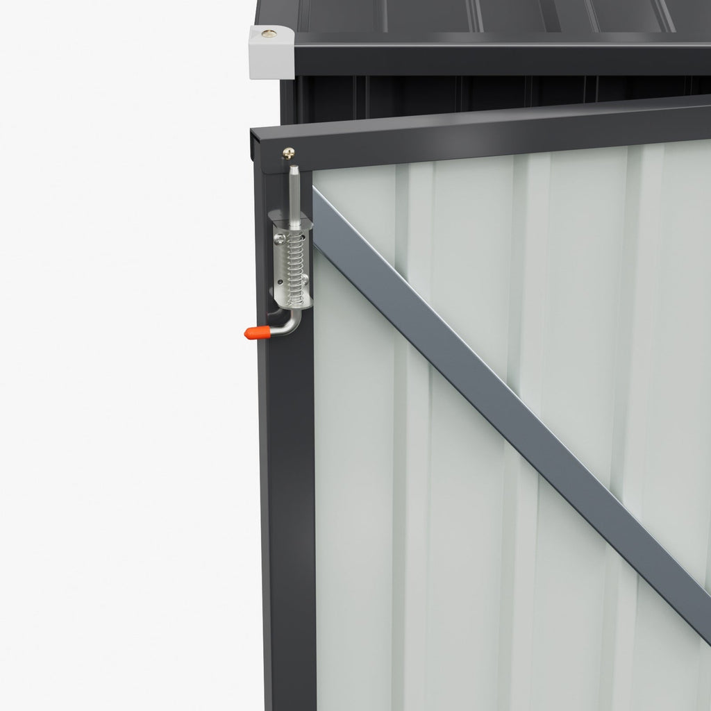 10 x 5 ft Metal Garden Storage Shed with Pent Roof & Double Doors