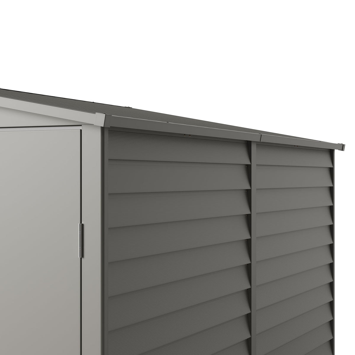 144cm Wide Metal Garden Storage Shed with Pent Roof