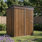 5 x 3 ft Metal Garden Storage Shed with Pent Roof & Padlockable Door
