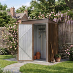 5 x 3 ft Metal Garden Storage Shed with Pent Roof & Padlockable Door
