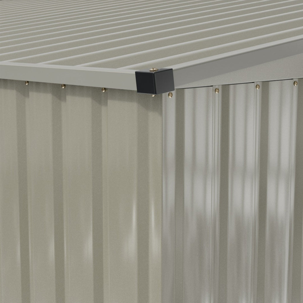 8 x 10 ft Metal Garden Storage Shed with Apex Roof