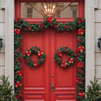 Garden Sanctuary 2.7m artificial Christmas garland with greenery and festive accents, perfect for holiday decorations.