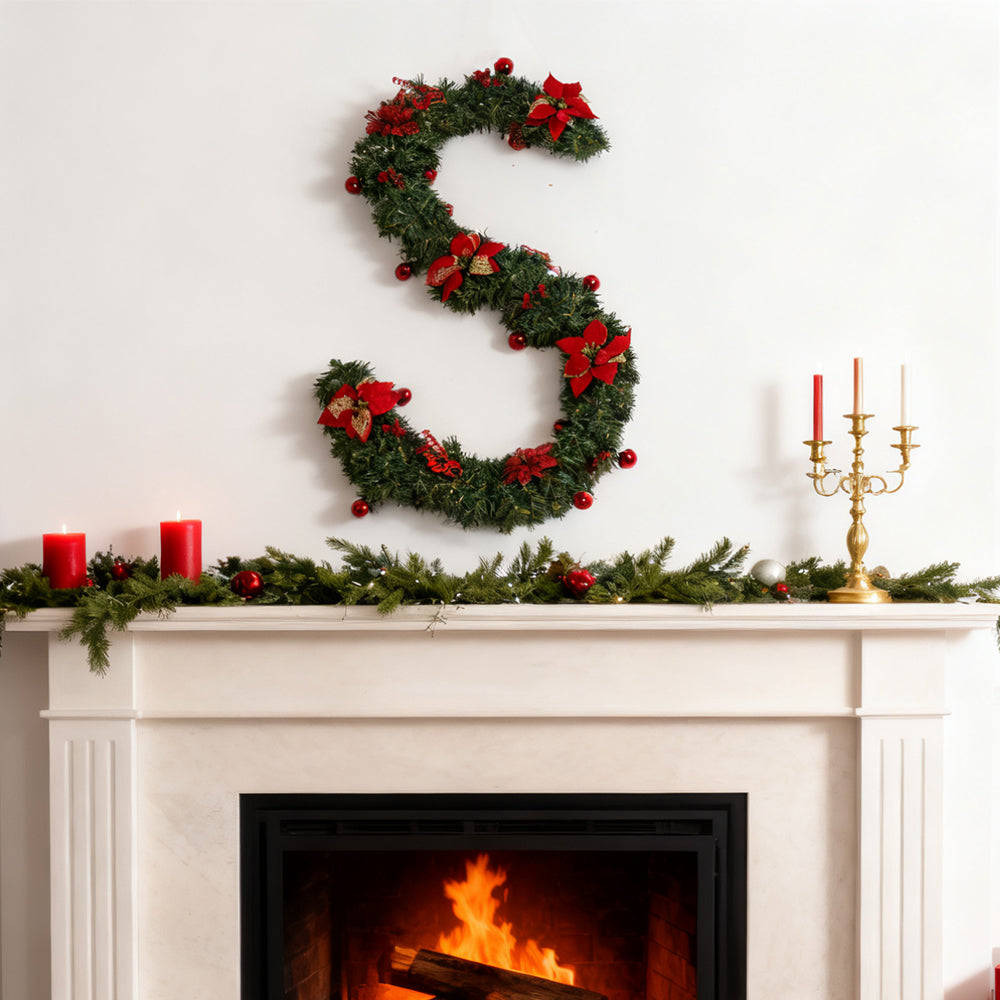 Garden Sanctuary 2.7m artificial Christmas garland with lush greenery and decorative accents for festive holiday decor.