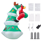 3m Christmas Tree Inflatable with Climbing Santa & LED Lights