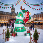 3m Christmas Tree Inflatable with Climbing Santa & LED Lights