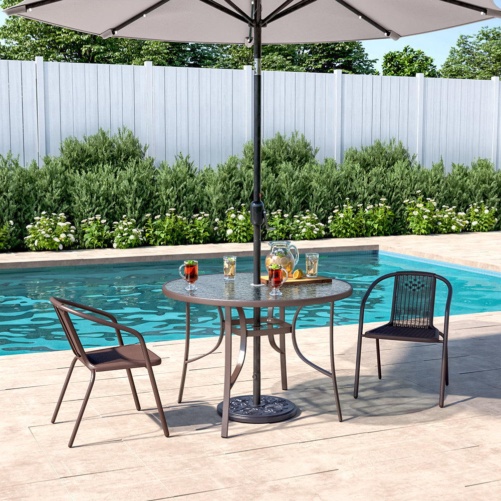 2/4 Pcs Chairs and Outdoor Dining Table