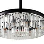 Modern 6-light E14 pendant light by Garden Sanctuary with sleek design and hanging fixtures, ideal for contemporary interior lighting.