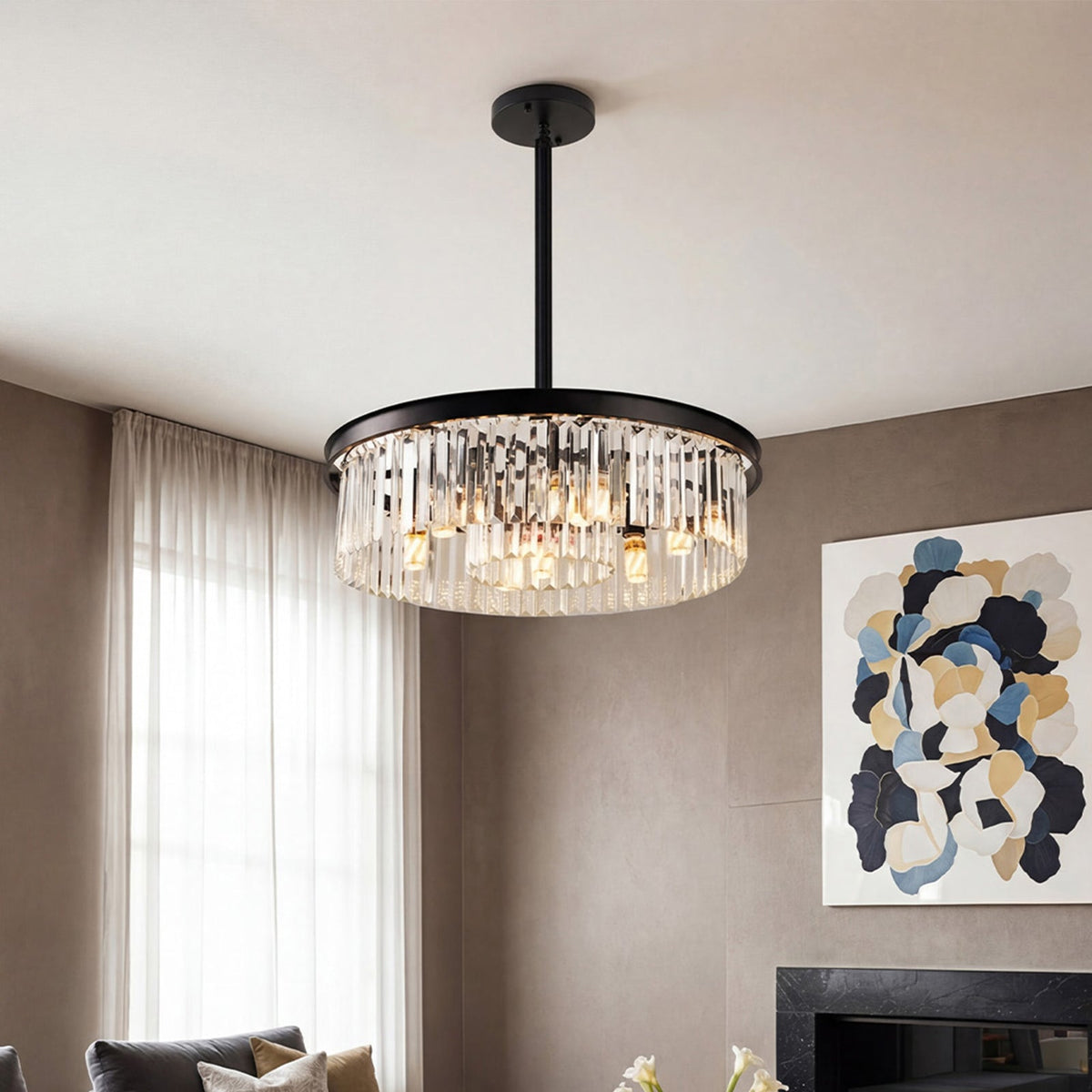 Modern 6-light E14 pendant light by Garden Sanctuary featuring sleek design and hanging fixtures in a contemporary style.