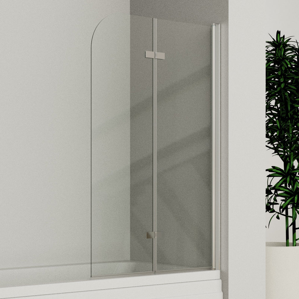 180 Degree Rotation 2-Section Hinged Over Bath Shower Screen
