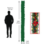 270cm Spruce Artificial Greenery Christmas Garland with 50 LED Warm White Lights