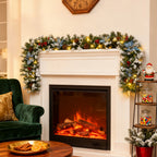 270cm Spruce Artificial Greenery Christmas Garland with 50 LED Warm White Lights