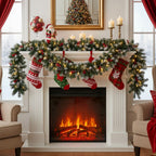 270cm Artificial LED Warm White Light Christmas Garland
