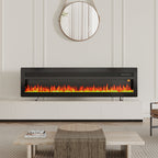 40/50/60/70 Inch Electric Fire with 12 Flame Colours & Remote Control