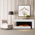52 Inch C-Frame Freestanding Fireplace Suite