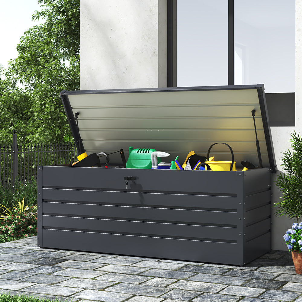 600L Metal Lockable Waterproof Garden Storage Box
