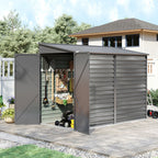 4.6x9 ft Wide Outdoor Lockable Steel Storage Shed