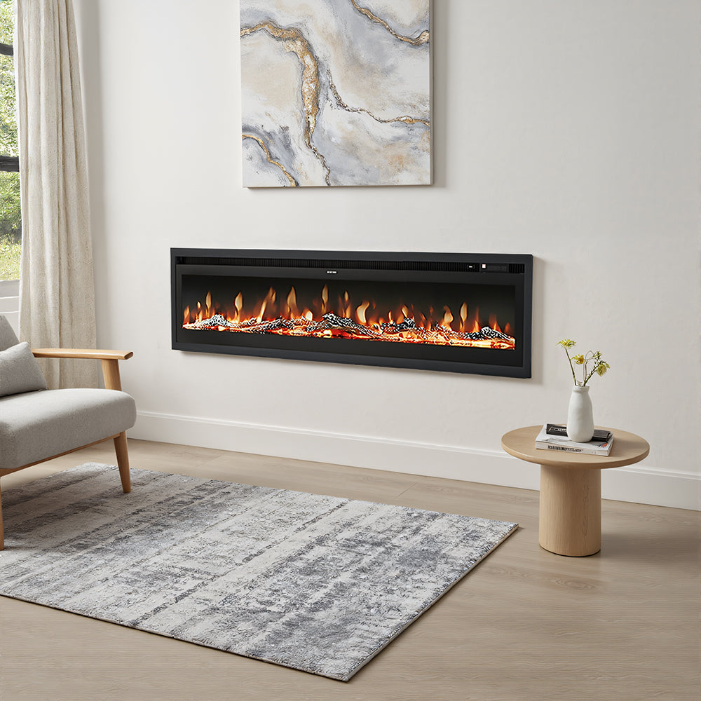 70/80 Inch 3-in-1 Electric Fire with 12 Flame Colours & Remote Control