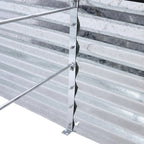 42CM Height Silver Galvanized Steel Oval Raised Garden Bed