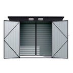 8 x 4 ft Metal Garden Storage Shed with Pent Roof & Lockable Double Doors