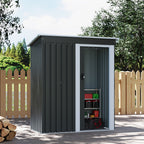 5 x 3 ft Metal Garden Storage Shed with Pent Roof