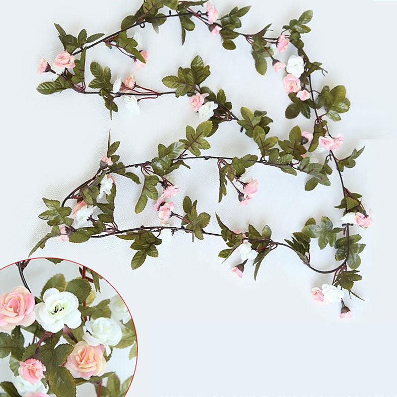7FT Light Pink Artificial Rose Vine Hanging Flower Garland