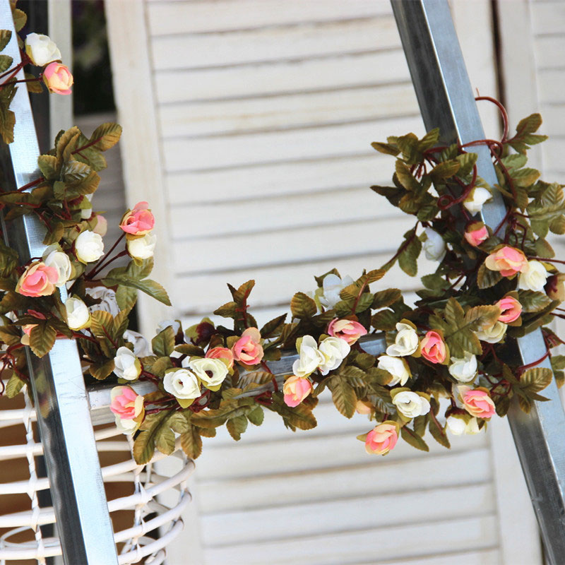 7FT Light Pink Artificial Rose Vine Hanging Flower Garland