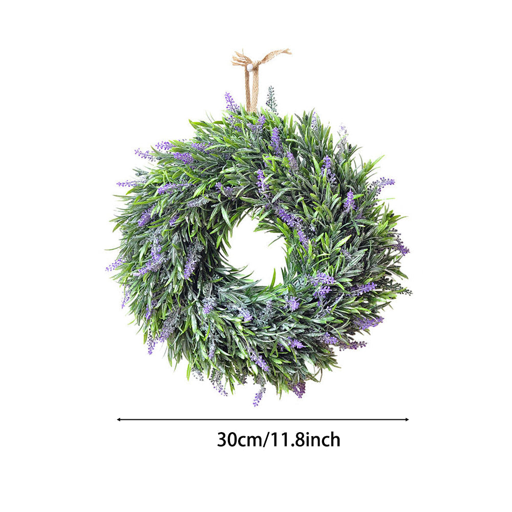 30CM Round Artificial Lavender Hanging Wreath