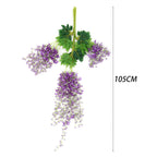 12pcs Artificial Purple Wisteria Hanging Vines