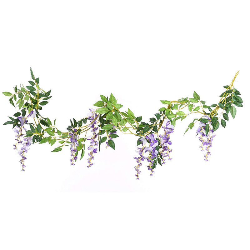 2pcs Lifelike Hanging Wisteria Flowers Garland