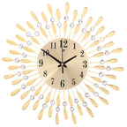 3D Silent Drop-Shape Metal Wall Clock with Crystal