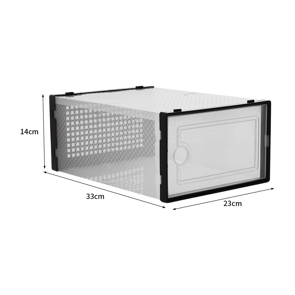 12x Stackable Shoe Storage Box Organiser