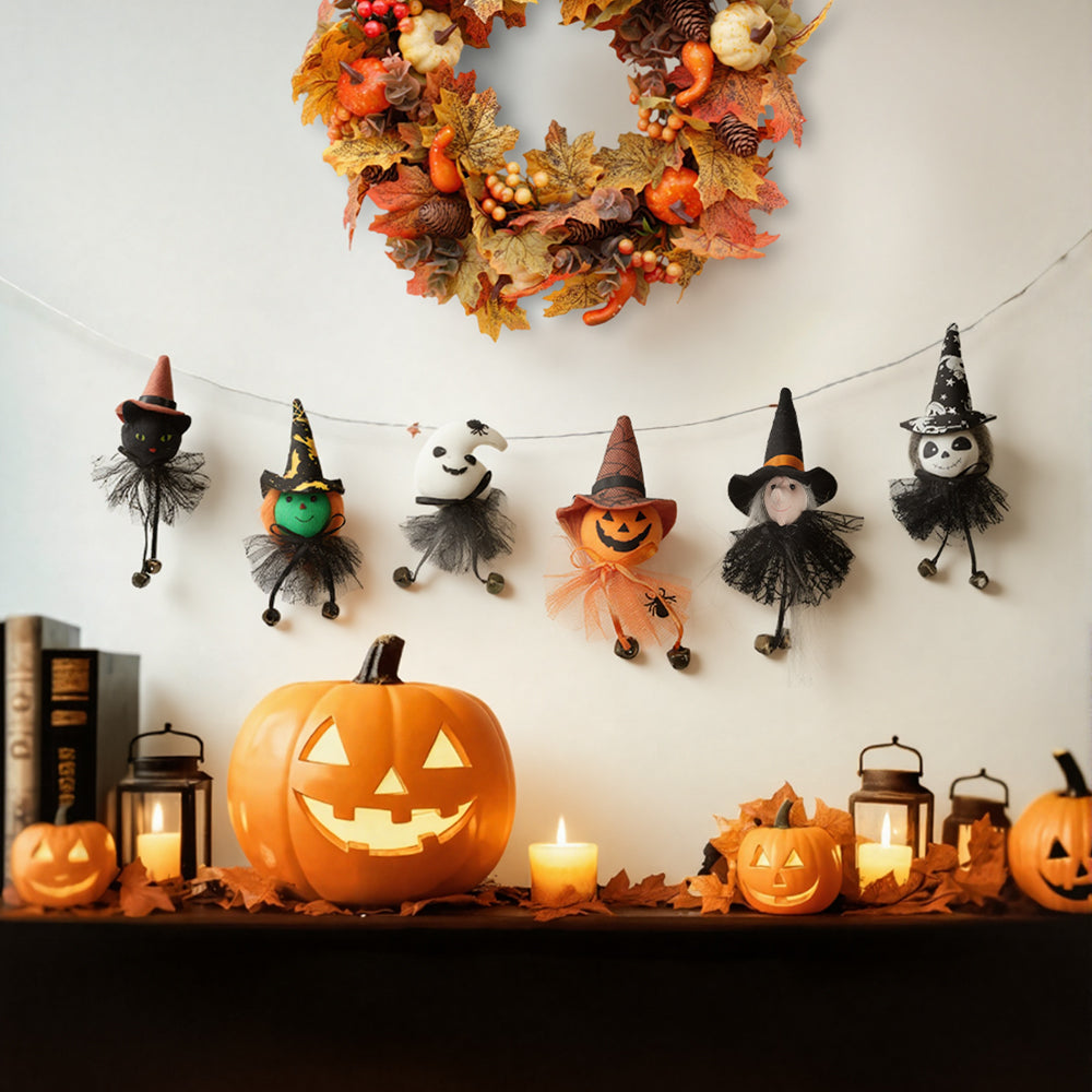6Pcs Cute Halloween Hanging Decoration Set