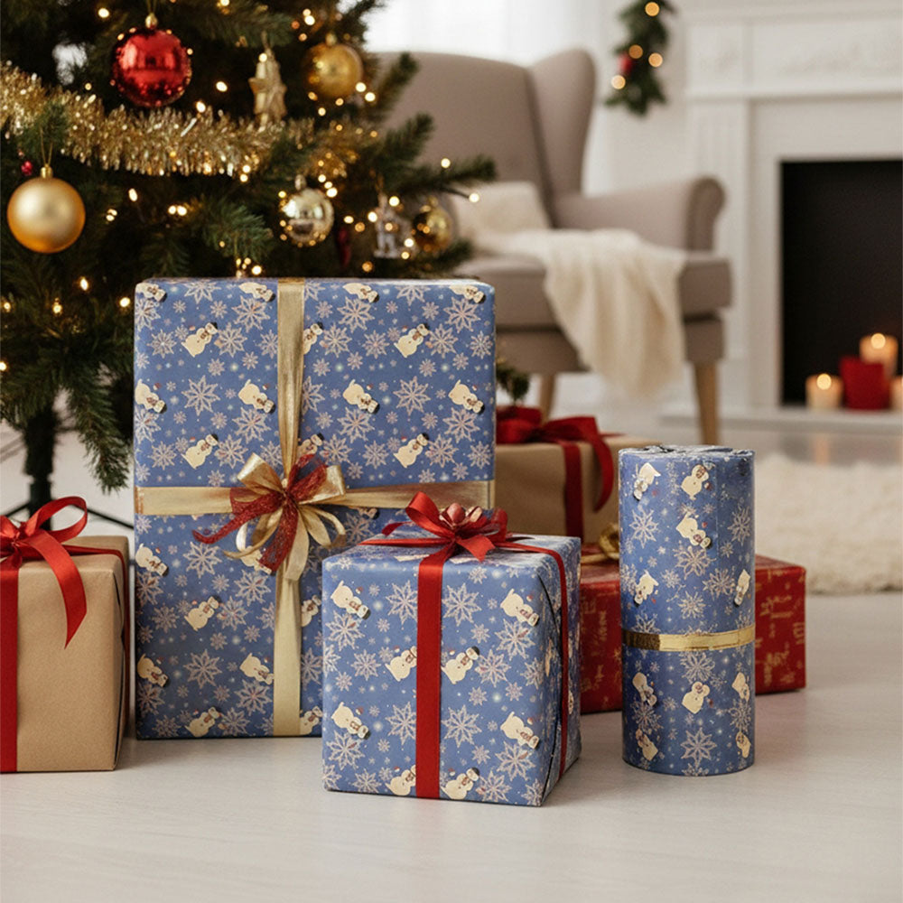 Set of 10 Christmas rustic kraft wrapping paper sheets by Garden Sanctuary, featuring festive holiday designs for gift wrapping.