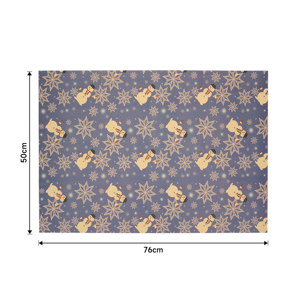 Set of 10 Christmas rustic kraft wrapping paper sheets by Garden Sanctuary, featuring festive holiday design and natural brown kraft paper.