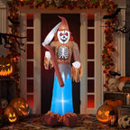 10ft Halloween Lighted Scarecrow Grim Reaper Inflatable with Scythe